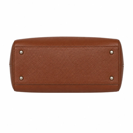 Rocketcitybags Structured Satchel Handbag Brown