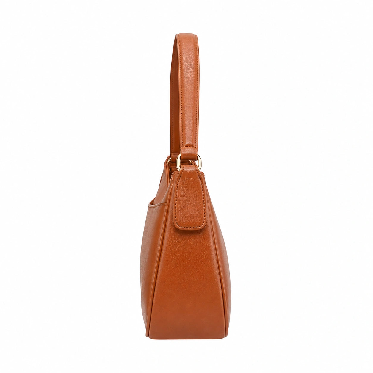 Rocketcitybags Faux Leather Shoulder Bag Brown