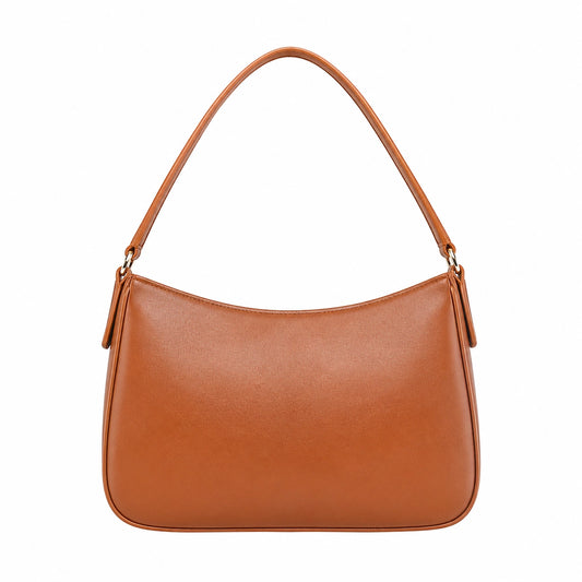 Rocketcitybags Faux Leather Shoulder Bag Brown