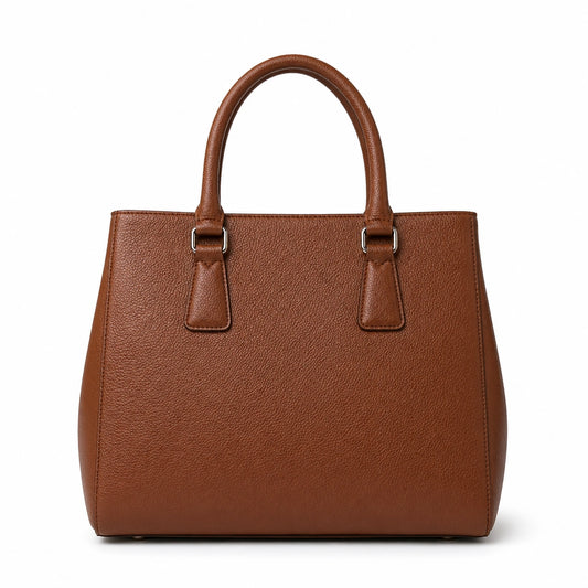 Rocketcitybags Structured Satchel Handbag Brown