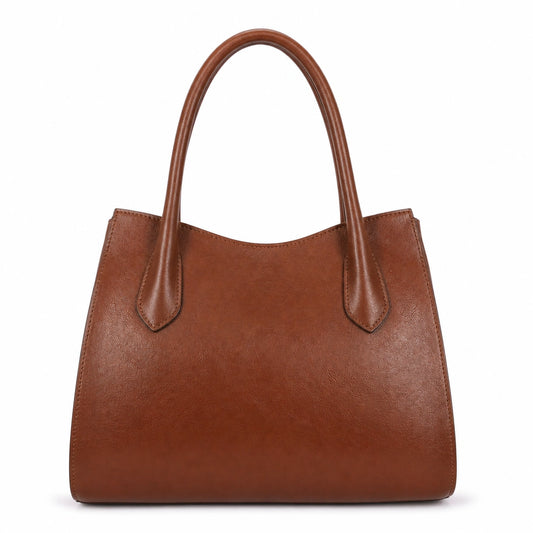 Rocketcitybags Curved Top Handbag Brown